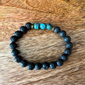 Azurite Lava Rock Essential Oil Bracelet